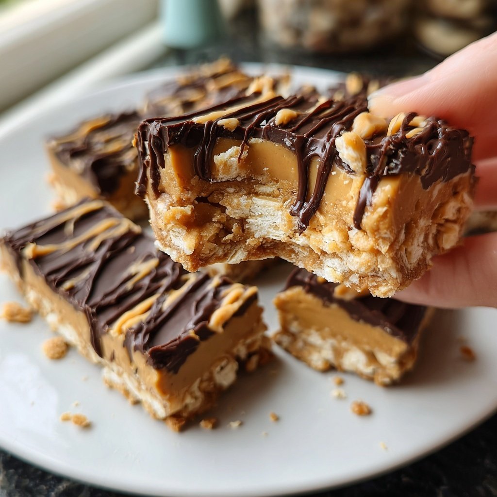 Erdnussbutter Schoko Snackriegel