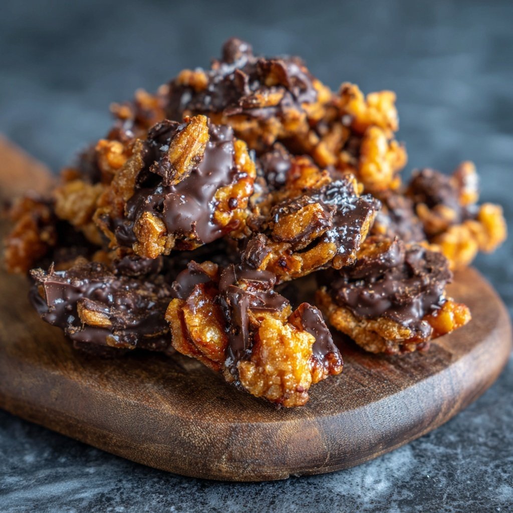 Knusprige Schoko-Gebrannte Mandeln