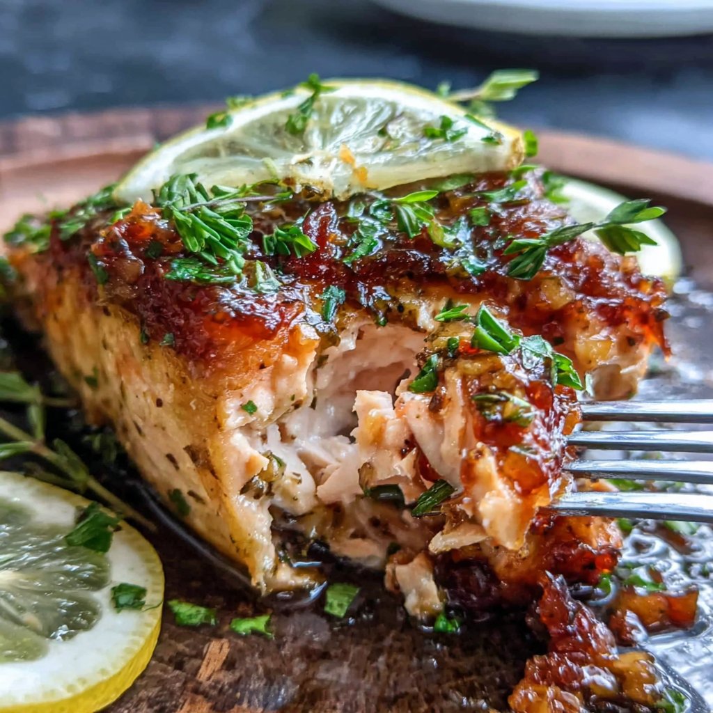 Gebackener Honig Senf Lachs