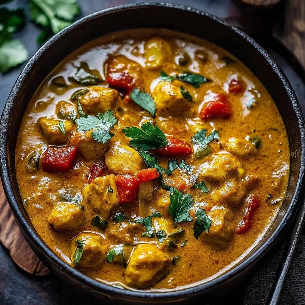 Afrikanisches Kokos-Hähnchen-Curry