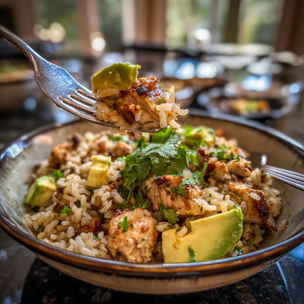 Truthahn und braune Reis Schalen