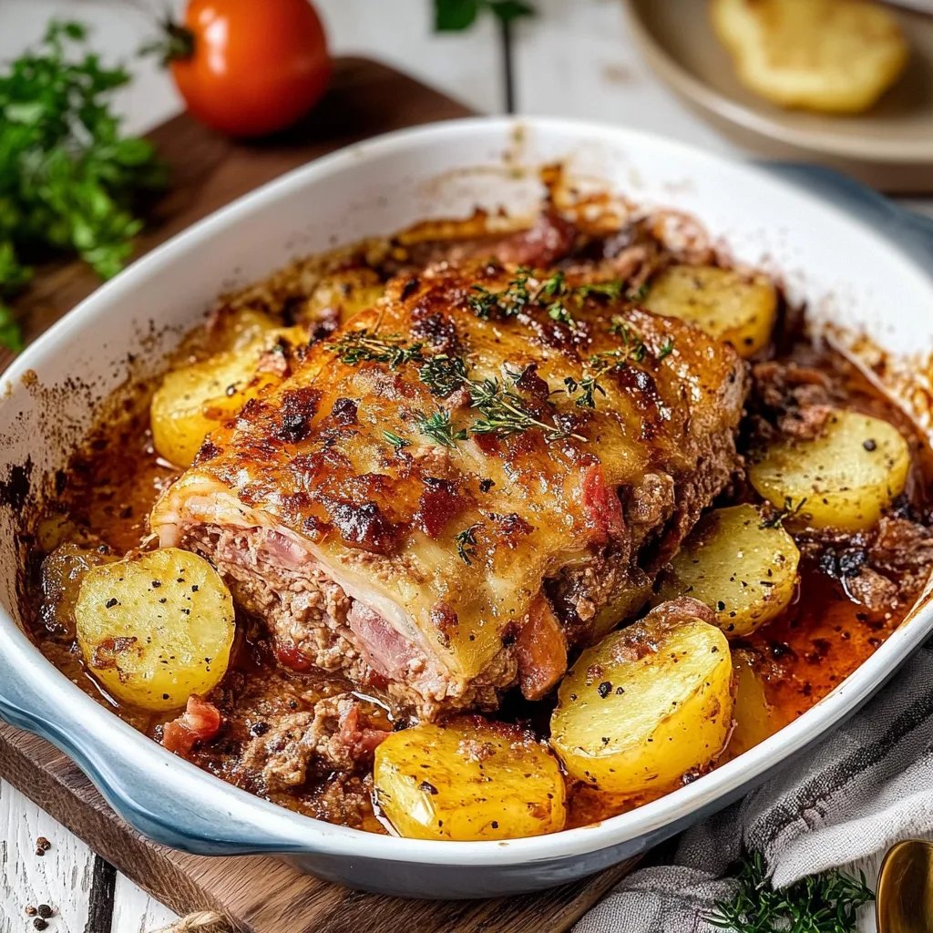 Einfacher Kartoffelauflauf mit Hackfleisch