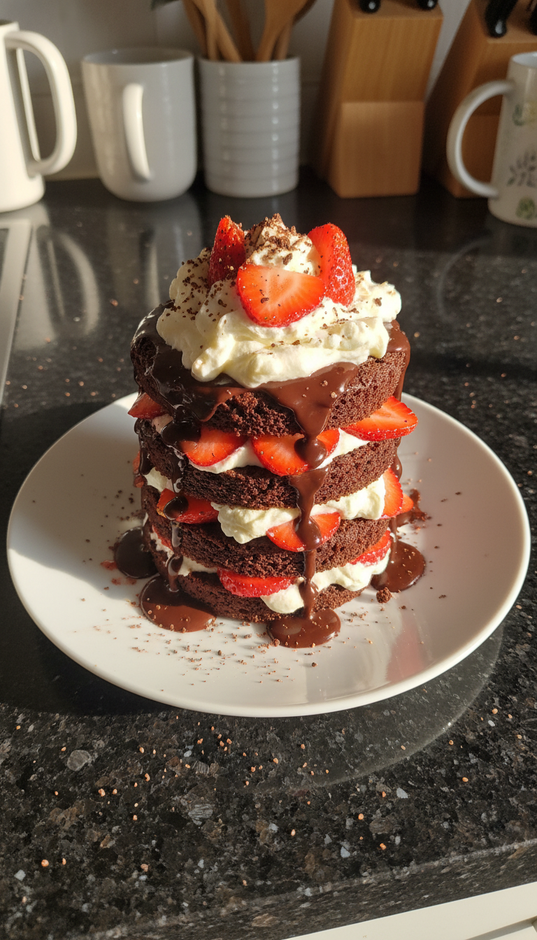 Schoko Erdbeer Turm Leckerei​