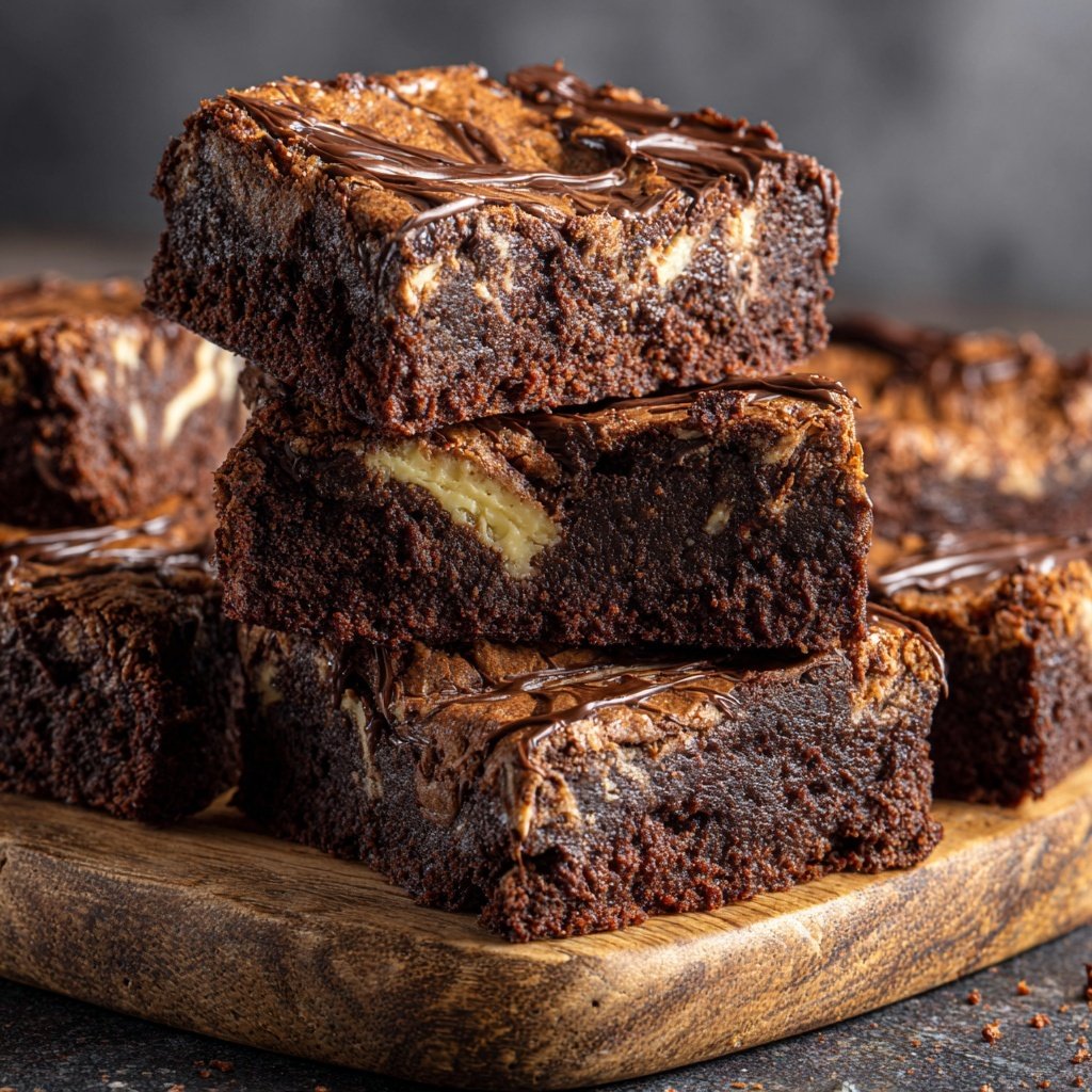 Seidige Topfen Brownies