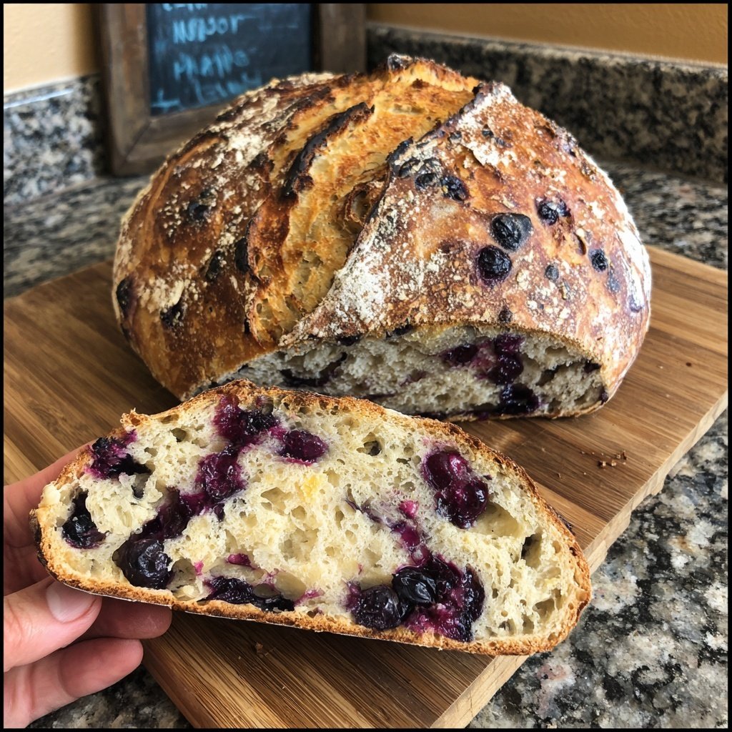 Beeren Explosion Blaubeeren Zitrone Sauerteig Brot