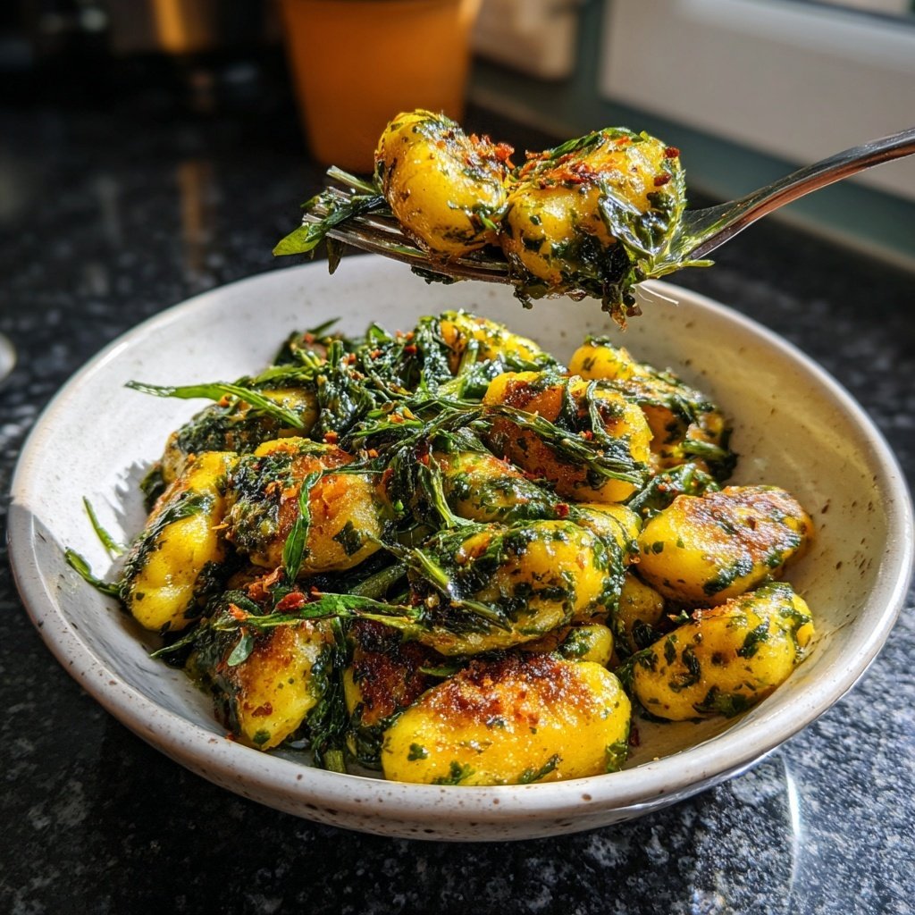 Buttrige Kräuter-Gnocchi-Pfanne