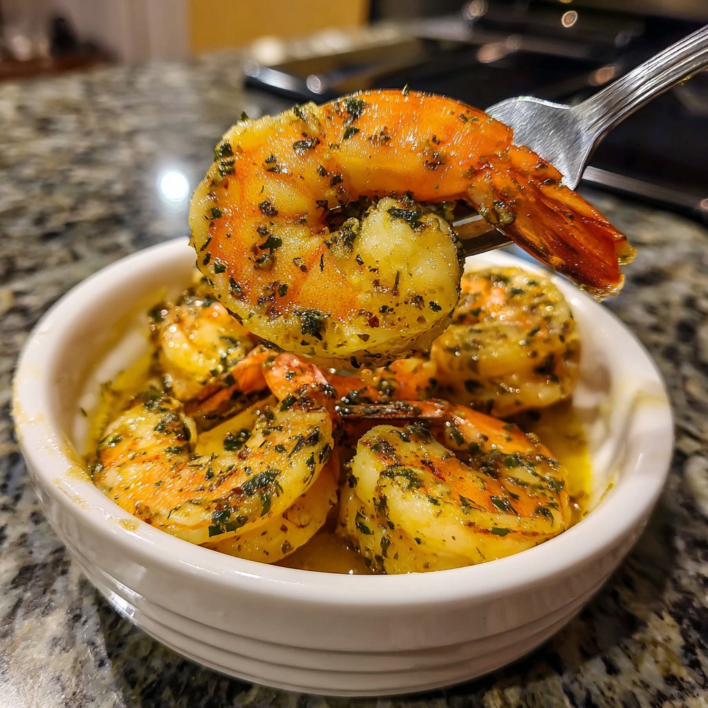 Garnelen Scampi Zitrone Knoblauch Sauce