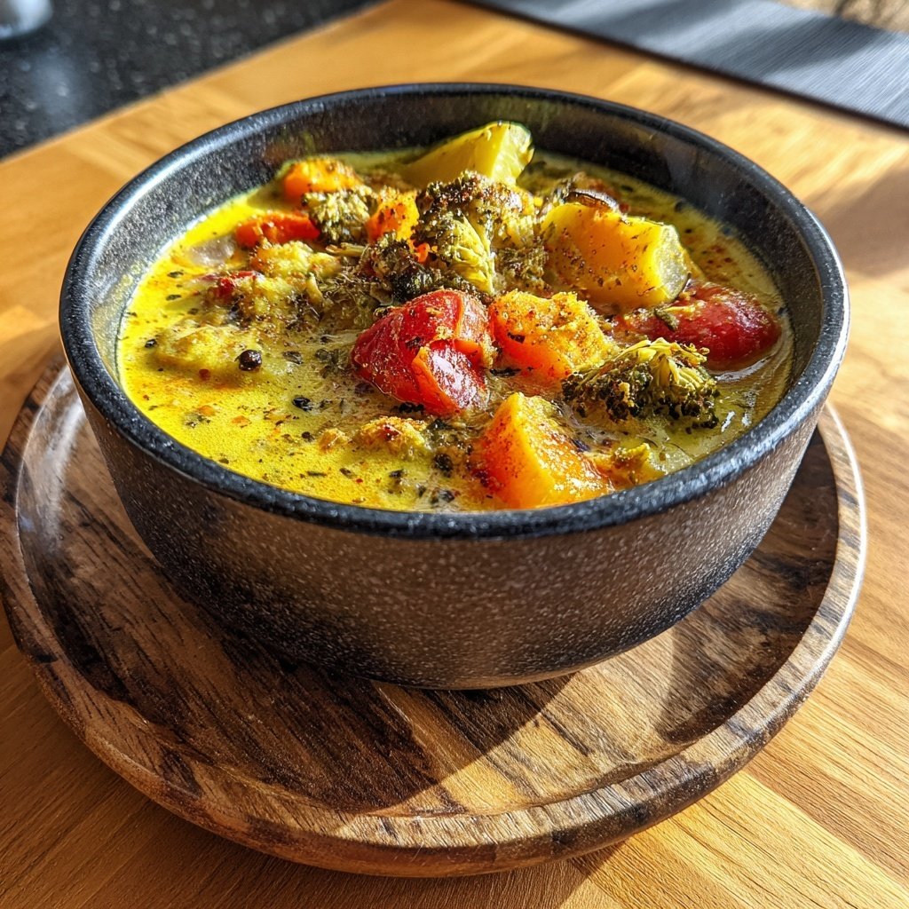 Steckrüben Kokos Curry Suppe