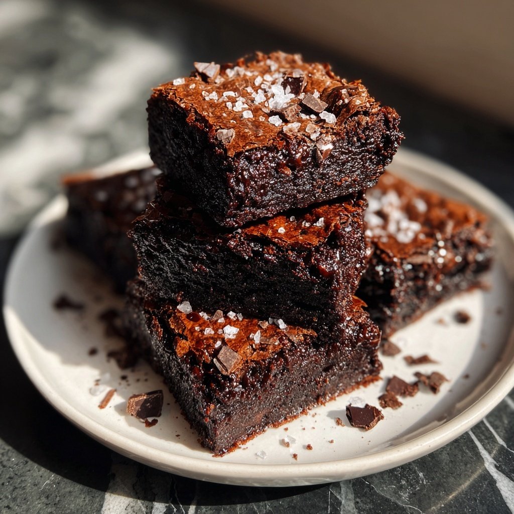 Chili Schokolade Brownies mit Meersalz