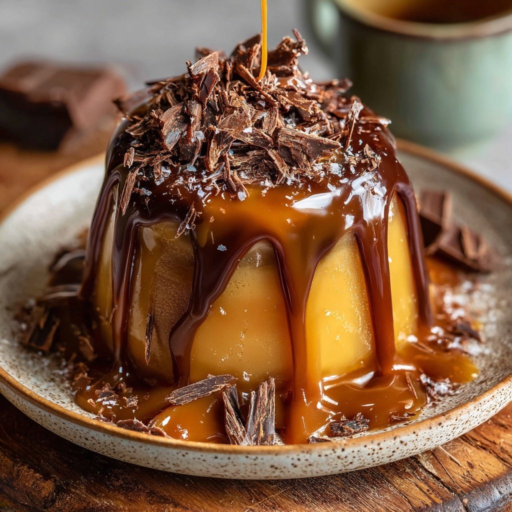 Gesalzenes Karamell Fondue Dekadenz