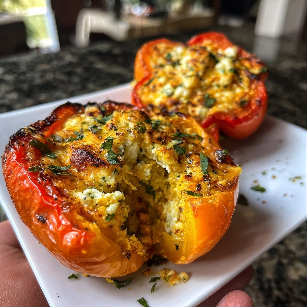 Gefüllte Paprika mit Feta Airfryer