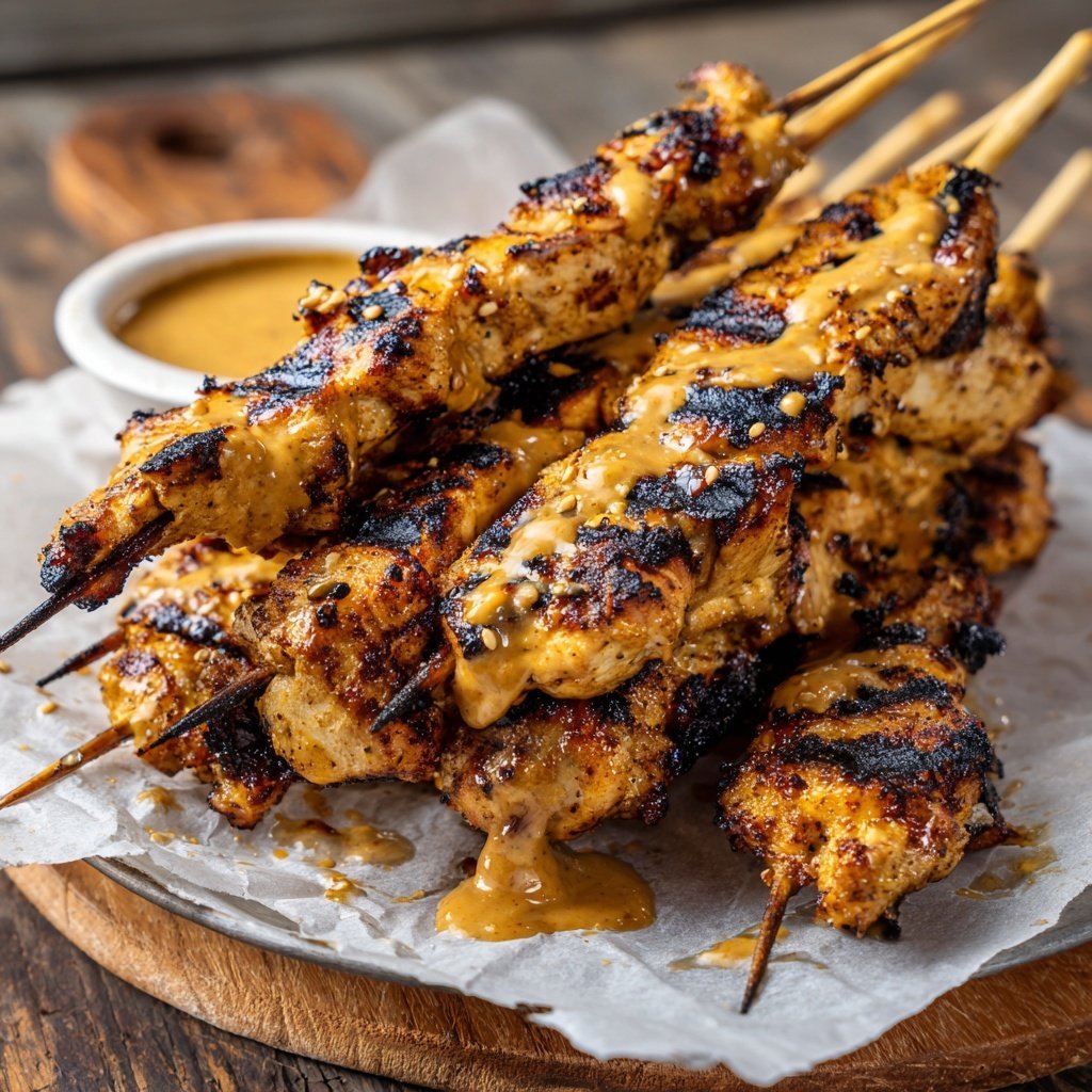 Hähnchen Satay Spieße