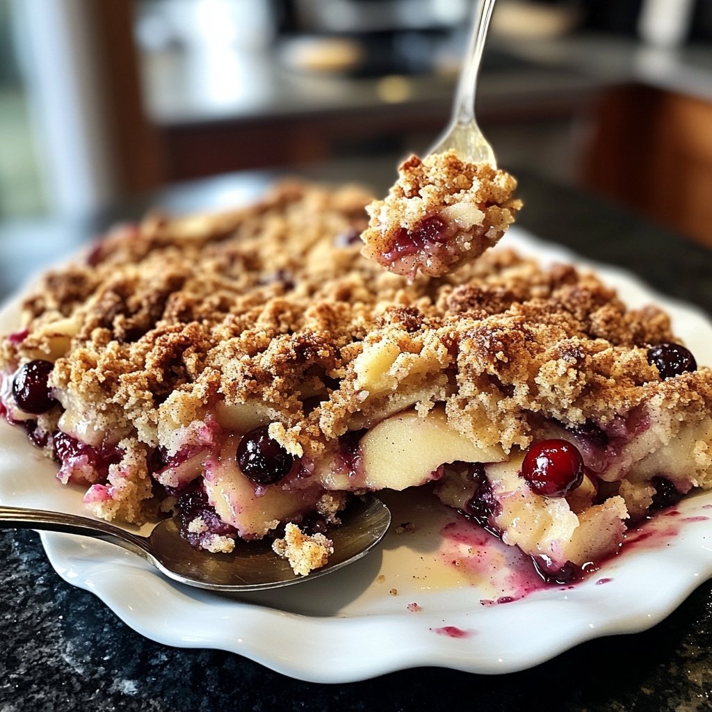 Apfel-Cranberry-Crumble mit Zimtstreuseln
