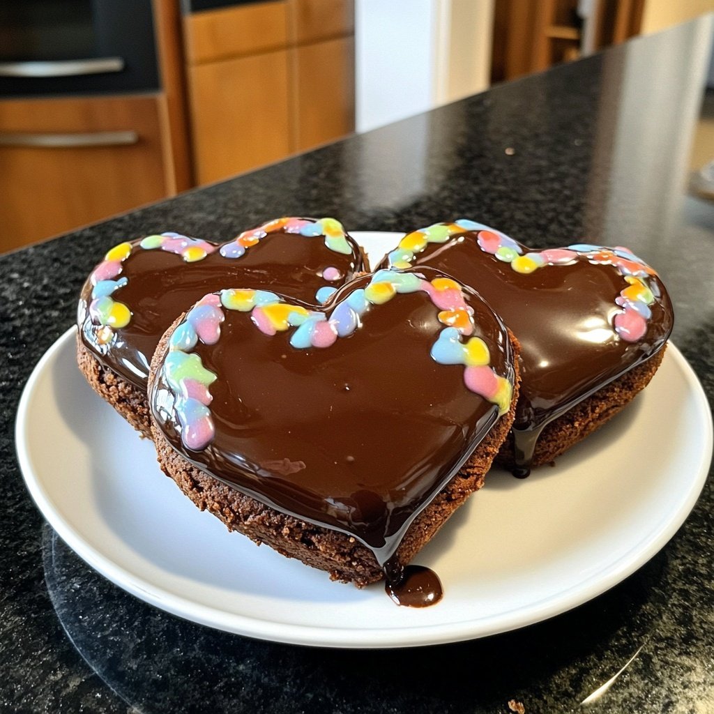 Lebkuchenherzen mit Schokoladenglasur