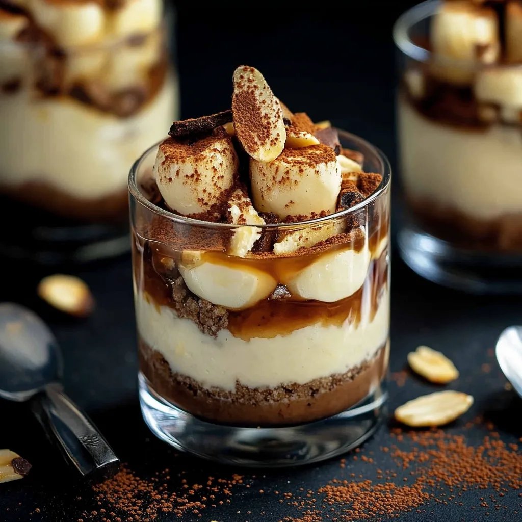 Apfeltiramisu mit Ahornsirup und karamellisierten Walnüssen