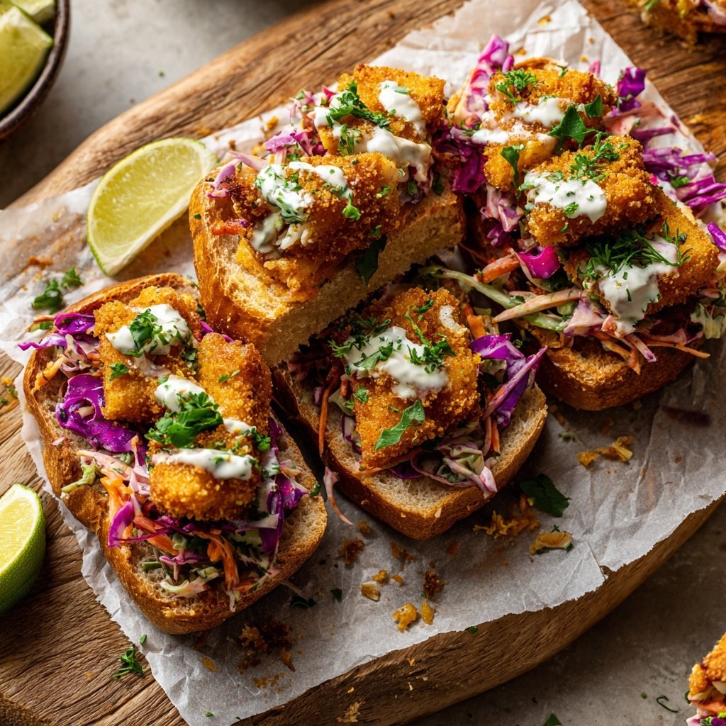 Knusprige Fisch Taco Sliders