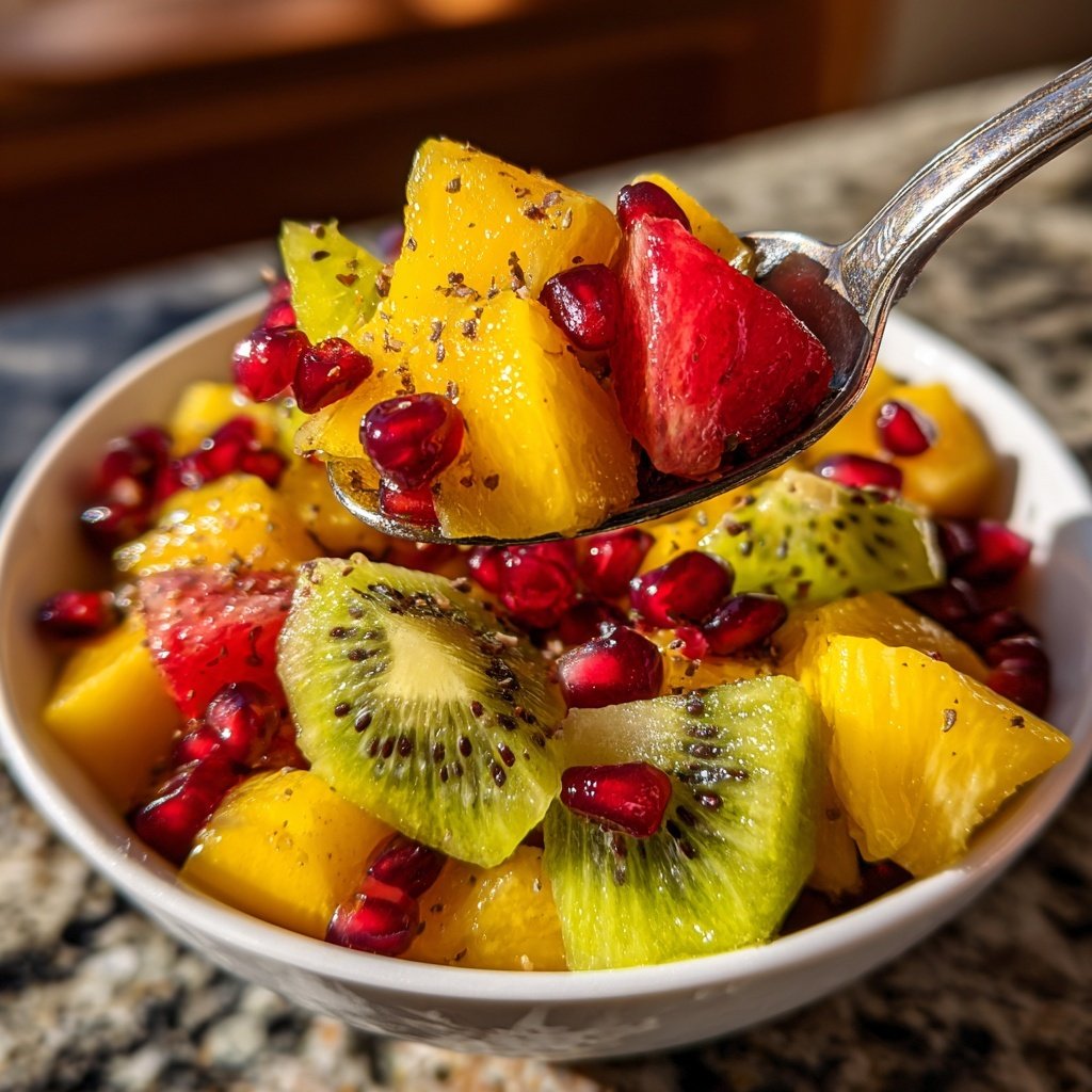Kiwi Mango Granatapfel Fruchtsalat