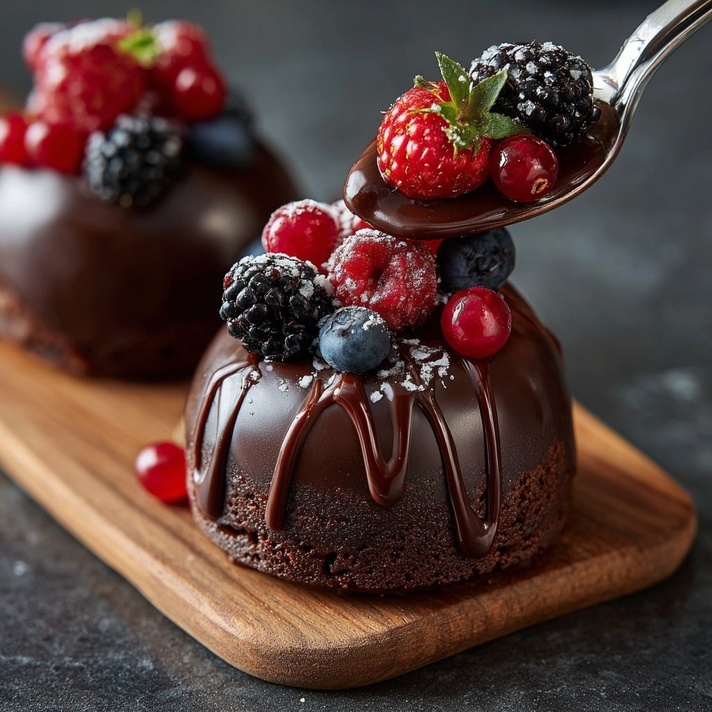 Mundgerechte Schokoladen-Desserts