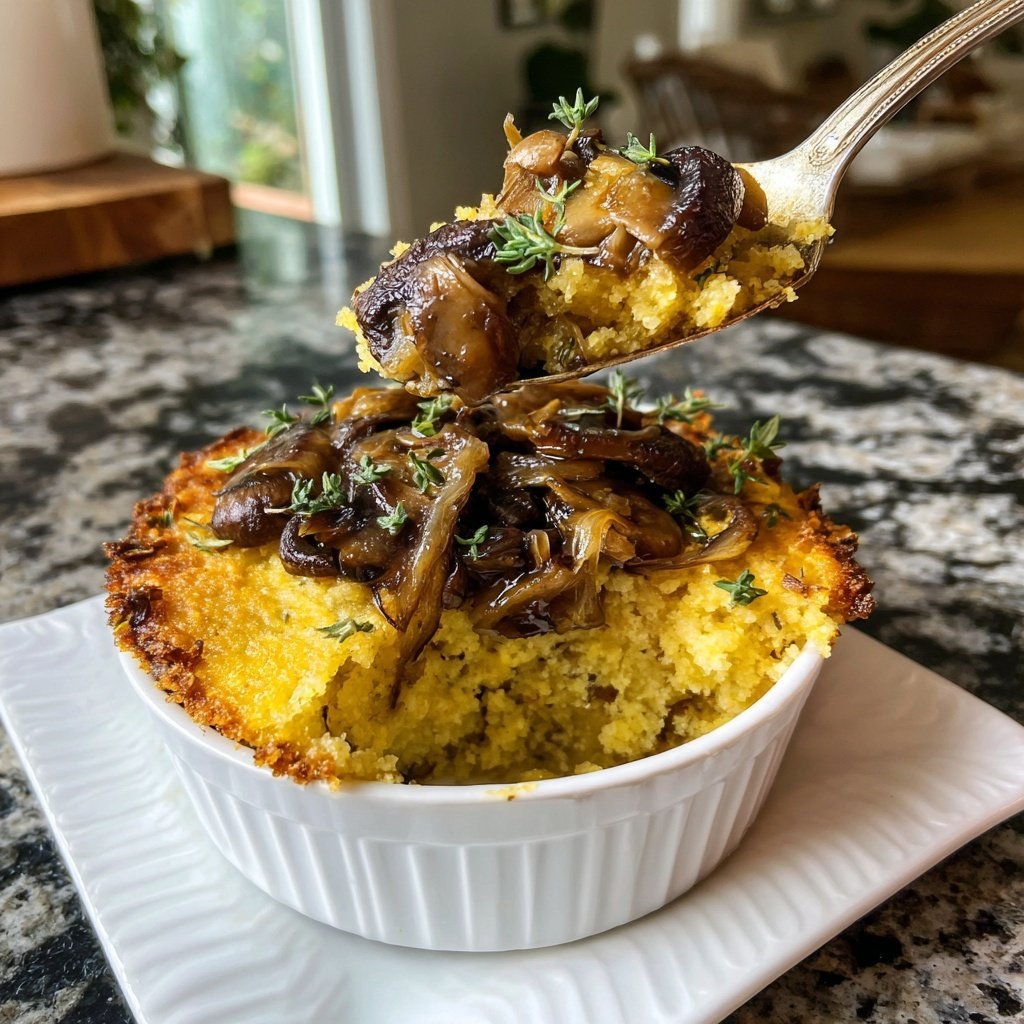 Krosse Polenta mit Pilzragout