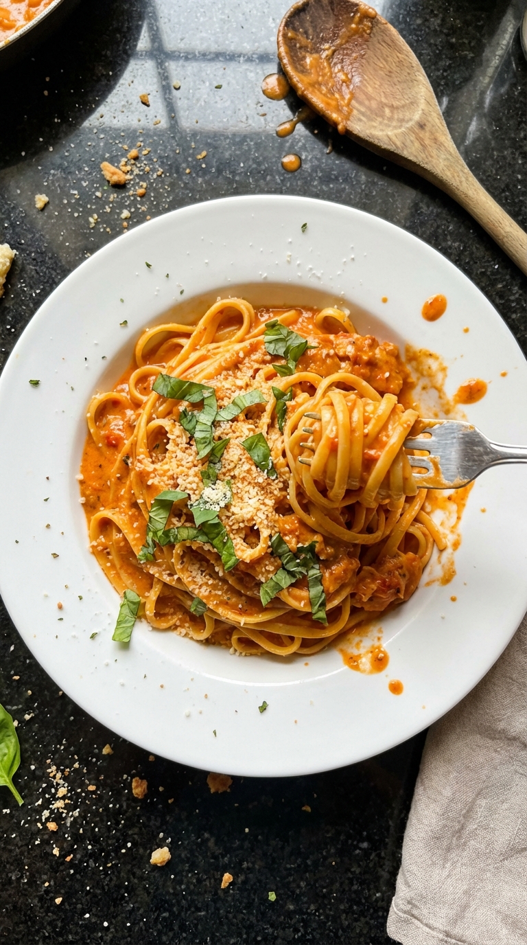 Hummer Linguine mit Basilikum​