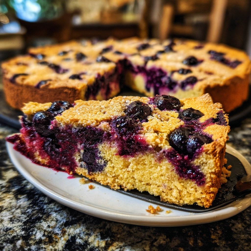 Zitrone Blaubeeren Sauerteig mit Beerenkonfitüre