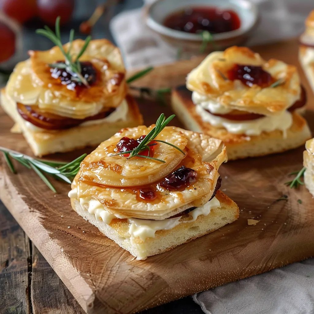 Blätterteig-Häppchen mit Camembert