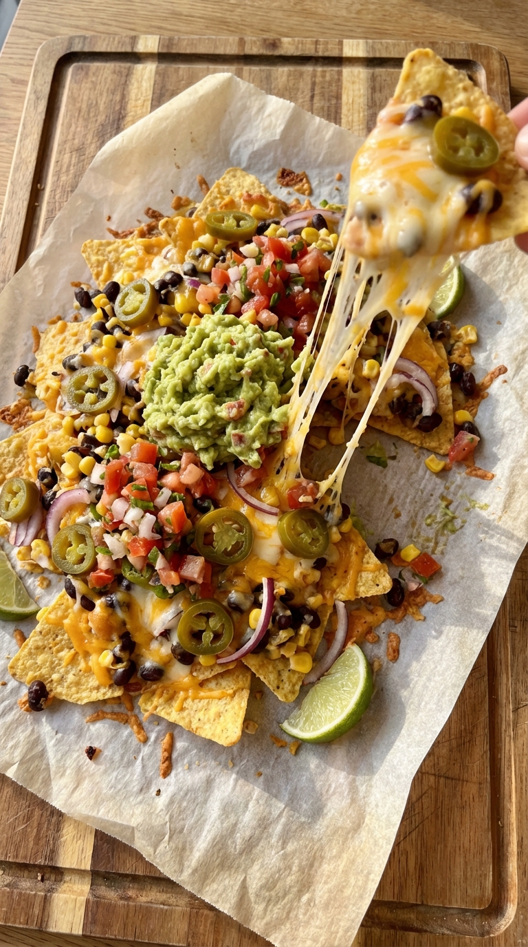 Voll Beladene Gemüse Nachos Fiesta​