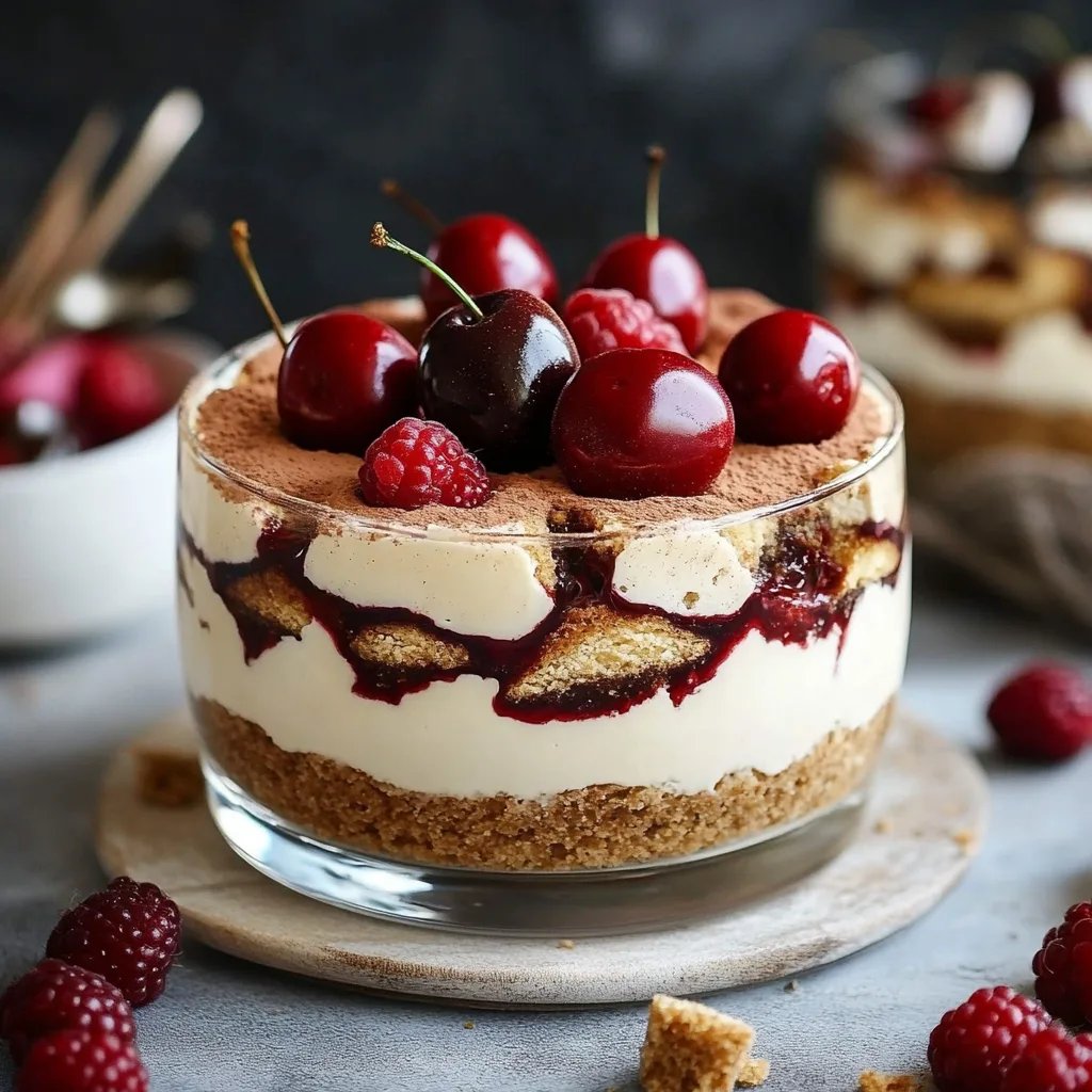Spekulatius Tiramisu mit Kirschen