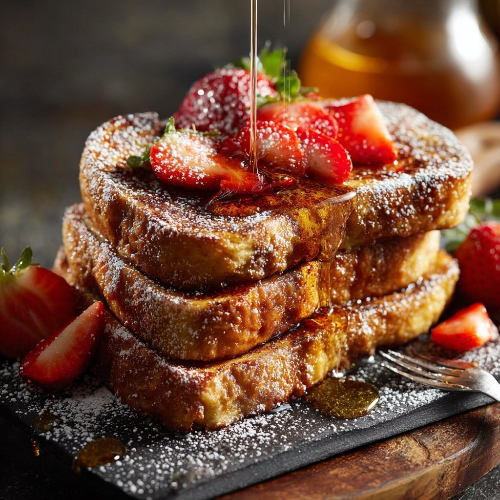 Erdbeer-Ahorn-Französischer Toast