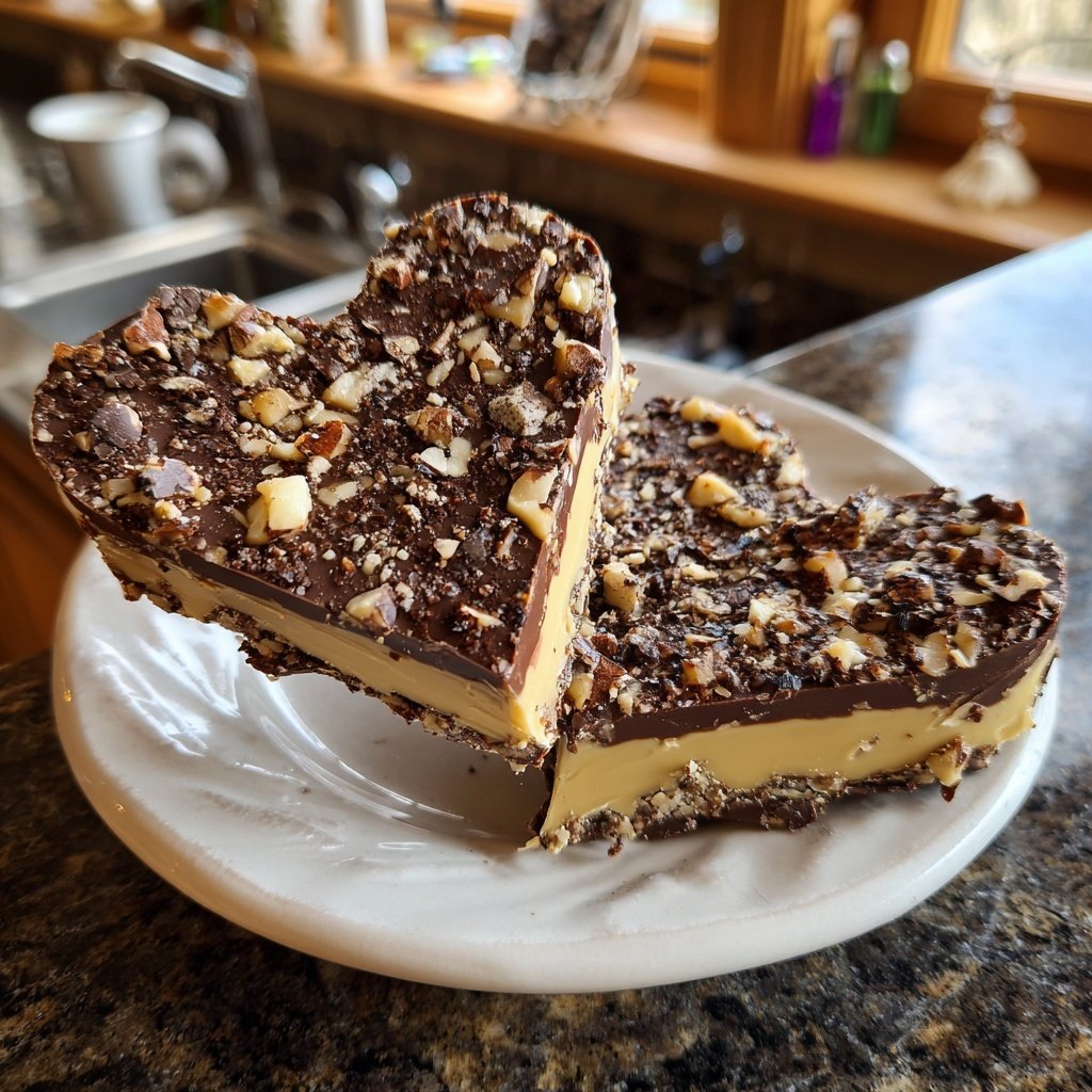 Nougat Herz Pralinen selbstgemacht