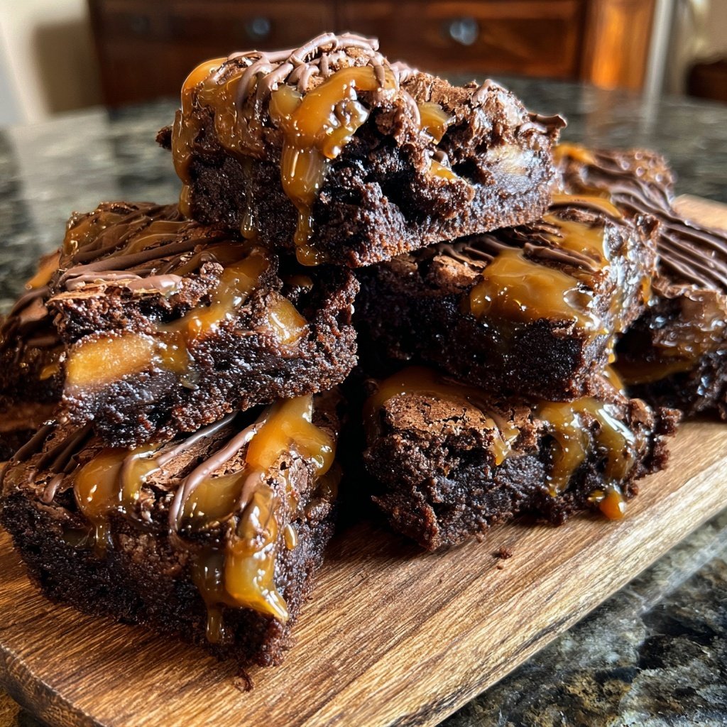 Gesalzene Karamell Schoko Brownies